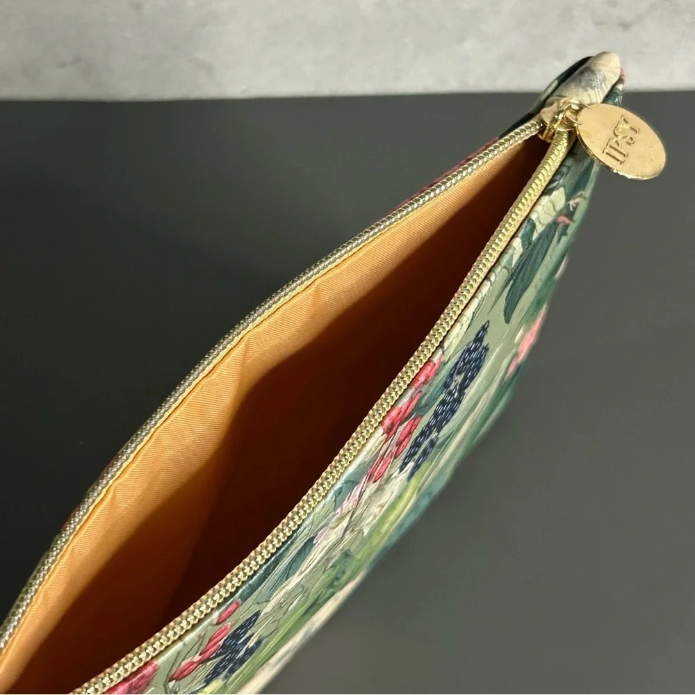 ipsy Floral Green Cosmetic Bag